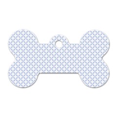 Alice Blue Quatrefoil In An English Country Garden Dog Tag Bone (one Side) by PodArtist