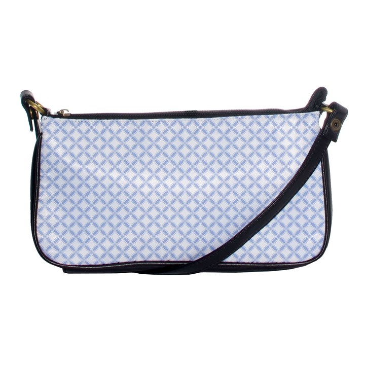 Alice Blue Quatrefoil in an English Country Garden Shoulder Clutch Bags