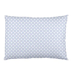 Alice Blue Quatrefoil In An English Country Garden Pillow Case (two Sides) by PodArtist