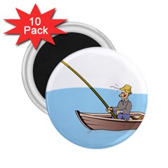 Fishing Fish Fisherman Boat Mare 2 25  Magnets (10 Pack)  by Sapixe