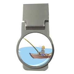 Fishing Fish Fisherman Boat Mare Money Clips (round)  by Sapixe