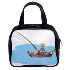 Fishing Fish Fisherman Boat Mare Classic Handbags (2 Sides) by Sapixe