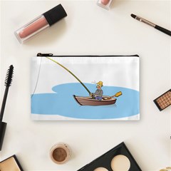 Fishing Fish Fisherman Boat Mare Cosmetic Bag (small)  by Sapixe