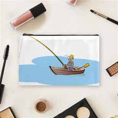 Fishing Fish Fisherman Boat Mare Cosmetic Bag (medium)  by Sapixe