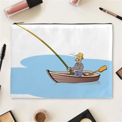 Fishing Fish Fisherman Boat Mare Cosmetic Bag (xl) by Sapixe