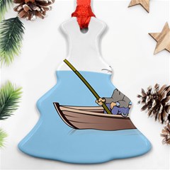 Fishing Fish Fisherman Boat Mare Christmas Tree Ornament (two Sides) by Sapixe