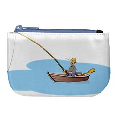 Fishing Fish Fisherman Boat Mare Large Coin Purse by Sapixe