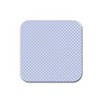 Alice Blue Quatrefoil in an English Country Garden Rubber Square Coaster (4 pack)  Front