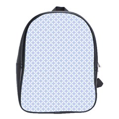 Alice Blue Quatrefoil In An English Country Garden School Bag (large) by PodArtist