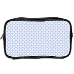 Alice Blue Quatrefoil in an English Country Garden Toiletries Bags 2-Side Back