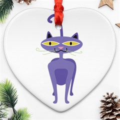 Cat Clipart Animal Cartoon Pet Ornament (heart) by Sapixe