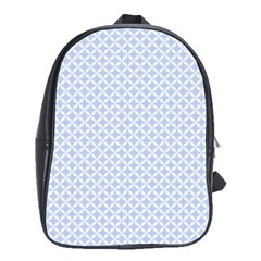 Alice Blue Quatrefoil In An English Country Garden School Bag (xl) by PodArtist