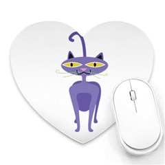 Cat Clipart Animal Cartoon Pet Heart Mousepads by Sapixe