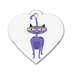 Cat Clipart Animal Cartoon Pet Dog Tag Heart (one Side) by Sapixe