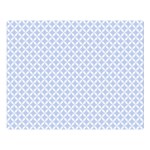 Alice Blue Quatrefoil in an English Country Garden Double Sided Flano Blanket (Large)  80 x60  Blanket Front