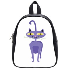 Cat Clipart Animal Cartoon Pet School Bag (small) by Sapixe