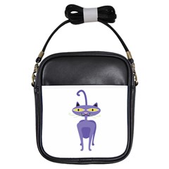 Cat Clipart Animal Cartoon Pet Girls Sling Bags by Sapixe