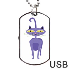 Cat Clipart Animal Cartoon Pet Dog Tag Usb Flash (one Side) by Sapixe