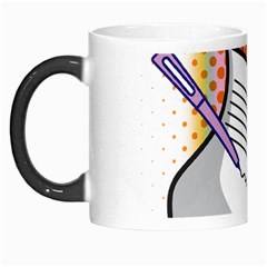 Letter Paper Note Design White Morph Mugs by Sapixe