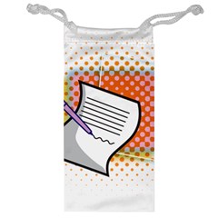 Letter Paper Note Design White Jewelry Bags by Sapixe