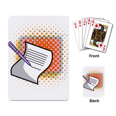 Letter Paper Note Design White Playing Card by Sapixe