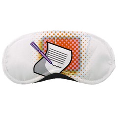 Letter Paper Note Design White Sleeping Masks by Sapixe