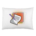 Letter Paper Note Design White Pillow Case (Two Sides) Front