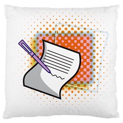 Letter Paper Note Design White Standard Flano Cushion Case (one Side) by Sapixe