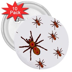 Nature Insect Natural Wildlife 3  Buttons (10 Pack)  by Sapixe