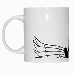 Guitar Abstract Wings Silhouette White Mugs by Sapixe