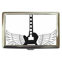 Guitar Abstract Wings Silhouette Cigarette Money Cases by Sapixe