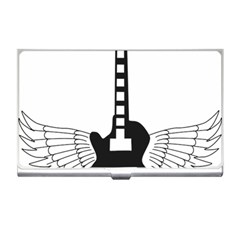 Guitar Abstract Wings Silhouette Business Card Holders by Sapixe