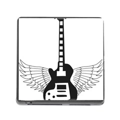 Guitar Abstract Wings Silhouette Memory Card Reader (square) by Sapixe