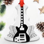 Guitar Abstract Wings Silhouette Ornament (Christmas Tree)  Front