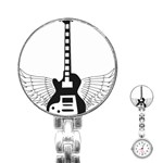 Guitar Abstract Wings Silhouette Stainless Steel Nurses Watch Front