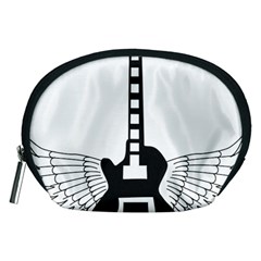 Guitar Abstract Wings Silhouette Accessory Pouches (medium)  by Sapixe