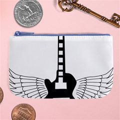 Guitar Abstract Wings Silhouette Large Coin Purse by Sapixe