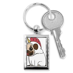 Pug Unicorn Dog Animal Puppy Key Chains (rectangle)  by Sapixe