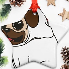 Pug Unicorn Dog Animal Puppy Star Ornament (two Sides) by Sapixe