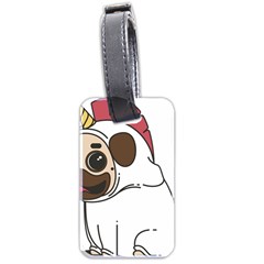 Pug Unicorn Dog Animal Puppy Luggage Tags (two Sides) by Sapixe