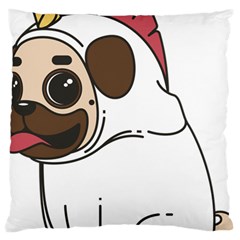 Pug Unicorn Dog Animal Puppy Large Cushion Case (one Side) by Sapixe