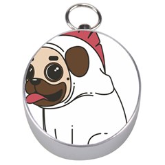 Pug Unicorn Dog Animal Puppy Silver Compasses by Sapixe