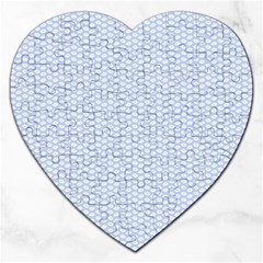 Alice Blue White Kisses In English Country Garden Jigsaw Puzzle (heart) by PodArtist