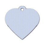 Alice Blue White Kisses in English Country Garden Dog Tag Heart (One Side) Front