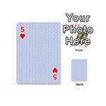 Alice Blue White Kisses in English Country Garden Playing Cards 54 (Mini)  Front - Heart5