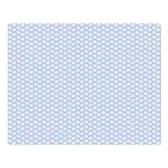 Alice Blue White Kisses In English Country Garden Double Sided Flano Blanket (large)  by PodArtist