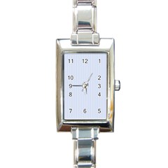 Alice Blue Pinstripe In An English Country Garden Rectangle Italian Charm Watch by PodArtist