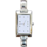 Alice Blue Pinstripe in an English Country Garden Rectangle Italian Charm Watch Front