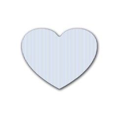 Alice Blue Pinstripe In An English Country Garden Heart Coaster (4 Pack)  by PodArtist