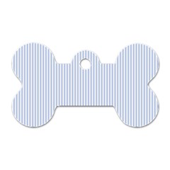 Alice Blue Pinstripe In An English Country Garden Dog Tag Bone (two Sides) by PodArtist